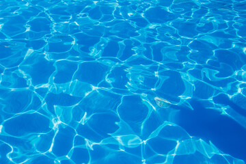 Plakat swimming pool in a complex with blue water