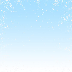 Random white dots Christmas background. Subtle fly