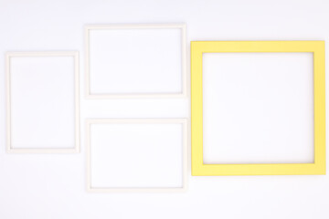 Photo frame for photos or text on white background 