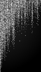 Silver glitter luxury sparkling confetti. Scattere