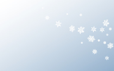 White Snow Panoramic Vector Gray Background. 