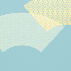 A modern Asian style background with a fan