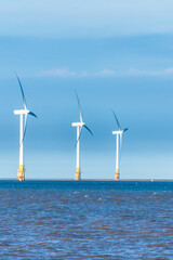 wind turbines in the sea