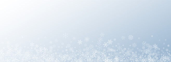 Silver Snow Vector Gray Background. Light 
