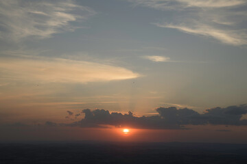 Cloudy Sky at Sunset in the Mountains in Brazil