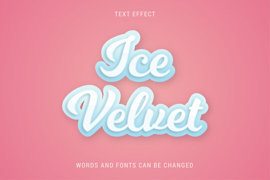 Food text effect 100% editable vector image, suitable for ice cream, milk, etc.