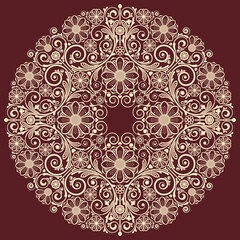 abstract floral ornament with decorative flowers for design