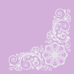 abstract floral ornament with decorative flowers for design