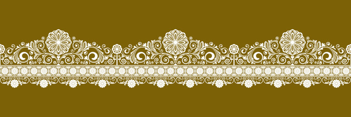 abstract floral ornament with decorative flowers for design