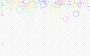 Colored Soapy Isolated Transparent Background. 