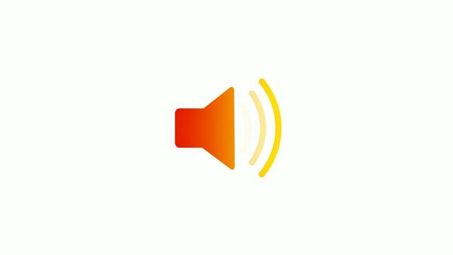 Yellow and red color speaker animation video footage on white background