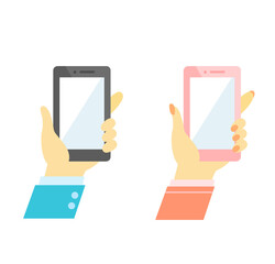 Smartphone man and woman dating app