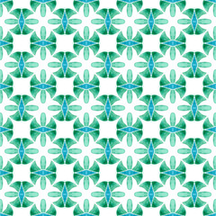 Chevron watercolor pattern. Green exquisite boho 