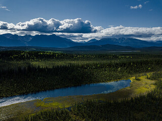 clouds over the mountains