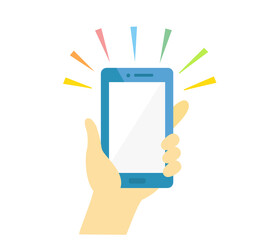 Hands holding a smartphone Money and shopping campaign