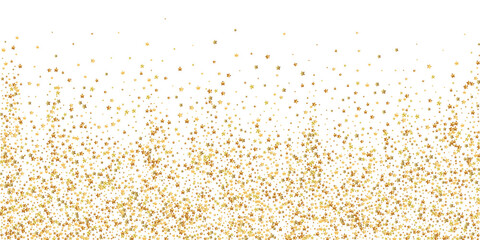 Gold stars luxury sparkling confetti. Scattered sm