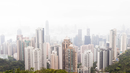 Fototapeta na wymiar View of the Victoria peak highest can see view of the victoria Habour