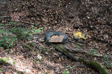 old used tyres illegal disposed in nature