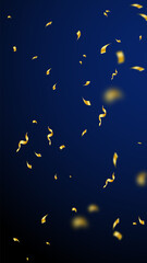 Streamers and confetti. Gold streamers tinsel and 