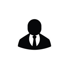 Business man icon vector isolated on white