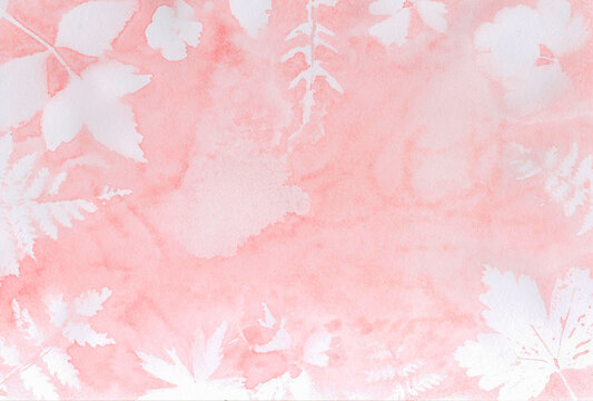 Hand painted watercolor background. Creative textured surface of brush strokes.