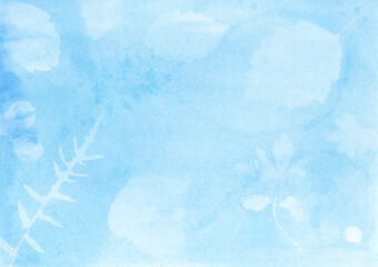 Hand painted watercolor background. Creative textured surface of brush strokes.