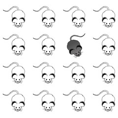 Mouse seamless pattern. Seamless pattern from cute mouse, rat.