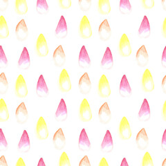 Abstract watercolor rainbow seamless pattern on white background. For fan design, printing on fabric and paper