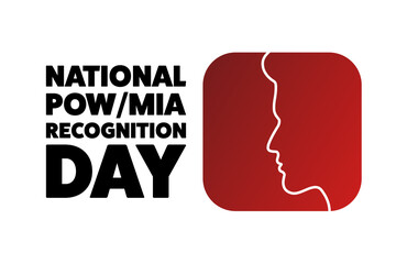National POW/MIA Recognition Day. Holiday concept. Template for background, banner, card, poster with text inscription. Vector EPS10 illustration.