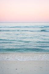 Pink sunrise on the beach