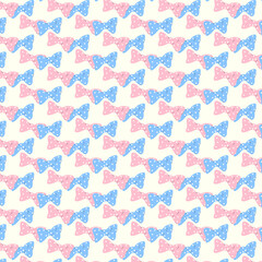pink with blue color ribbon seamless pattern background