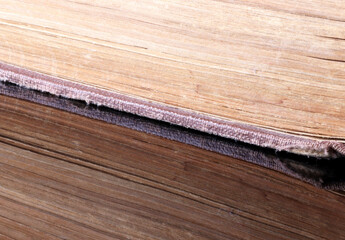 close-up detail of old antique book