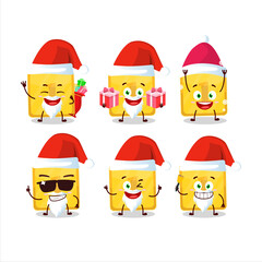 Santa Claus emoticons with gold first button cartoon character