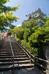 Fototapeta na wymiar 因島水軍城 隅櫓 -日本遺産に認定された村上海賊の資料を展示した日本で唯一の水軍城-