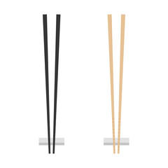 Chopsticks vector. chopsticks white background.