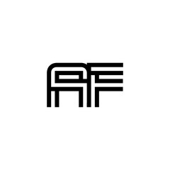 initial letter AF line stroke logo modern