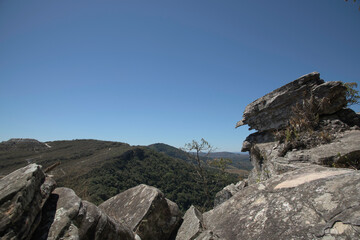Fototapeta premium Stone Hills and Blue Sky in the Park in Brazil