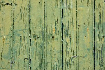 Fototapeta na wymiar Matière de vieux bois peint en vert