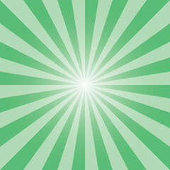 Green sunburst recto backdrop. Paris green rectangular background. Strips vector illustration. vivid green sunbeam background design for various purposes.