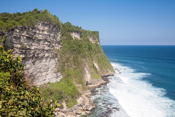 Fototapeta na wymiar Uluwatu, It's a very well known destination among surfing enthusiasts, Bali, Indonesia