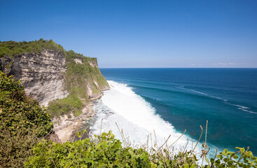 Naklejka premium Uluwatu, It's a very well known destination among surfing enthusiasts, Bali, Indonesia
