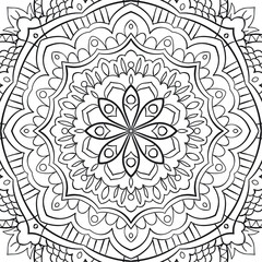 Mandala / Adult Coloring Book Antistress / Flower Coloring Book / Indian Drawing
