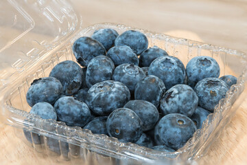 Fresh blueberries, colorful and tasty