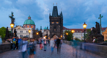 Fototapeta na wymiar Charles Bridge, Prague, Czech Republic, Europe