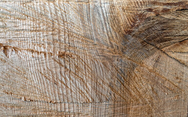 natural wood rough surface closeup, brown background