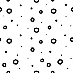 Abstract seamless vector pattern with hand drawn elements