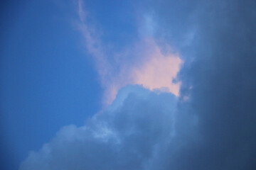 Naklejka na ściany i meble blue sky heaven clouds air wallpaper texture background