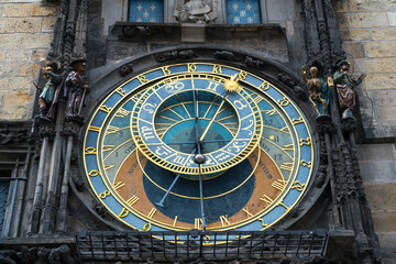Medieval Astronomical Clock, Old Town Hall, Old Town Square, Prague, Czech Republic, Europe