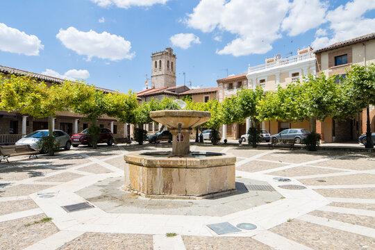 torija, spain. 30th july, 2020: views of the famous castle in torija, spain