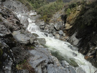 waterfall in the mountains